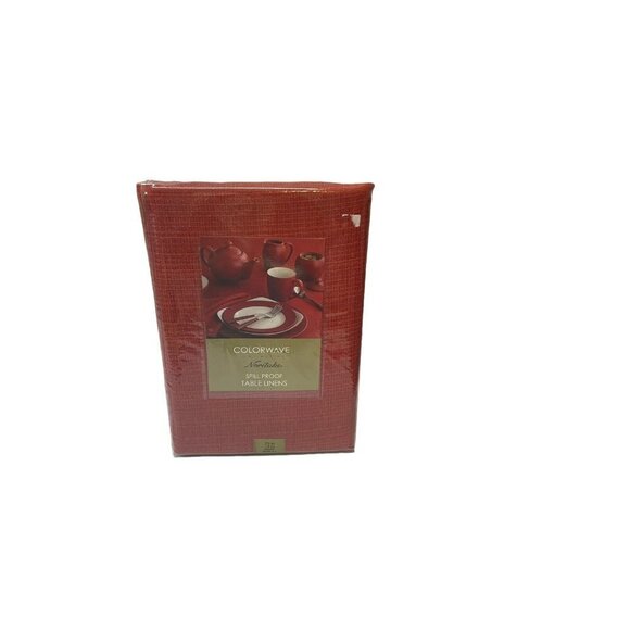 Noritake Colorwave Spill Proof Table Linens 70” Round Raspberry NEW - Picture 1 of 2